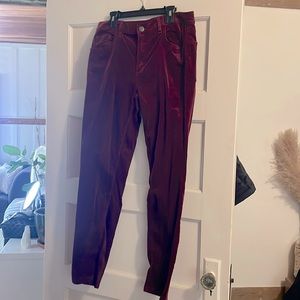 Ann Taylor Loft - Size 6 - Color: Maroon - Material: Velvet
